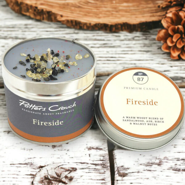 Fireside Tin candle