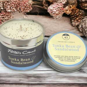 Tonka bean and sandalwood tin candle