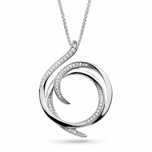 Entwine Helix Wrap Pave Grande Necklace