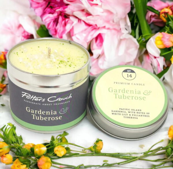 gardenia tuberose tin candle